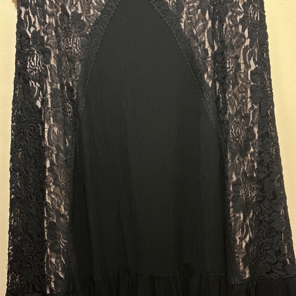 Torrid Lace print boho lined sleeveless key hole women midi dress Sz 1 - Picture 8 of 16